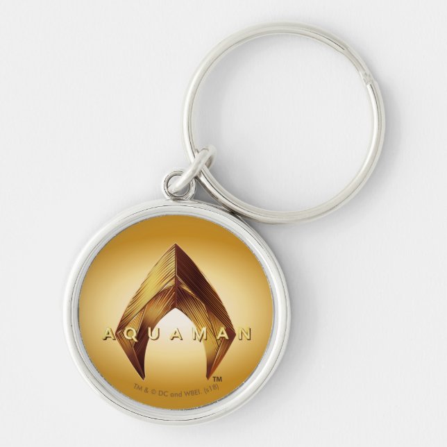 Aquaman | Golden Aquaman Logo Keychain (Front)