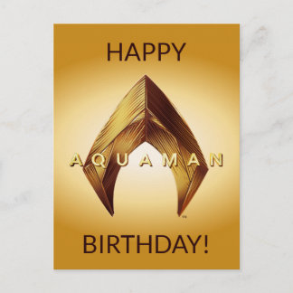 Aquaman | Golden Aquaman Logo Postcard