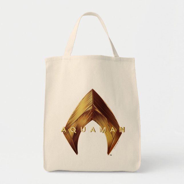 Aquaman | Golden Aquaman Logo Tote Bag (Front)