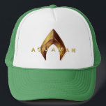 Aquaman | Golden Aquaman Logo Trucker Hat<br><div class="desc">Check out this golden stylized Aquaman logo,  featuring the iconic facets and hatch marks.</div>