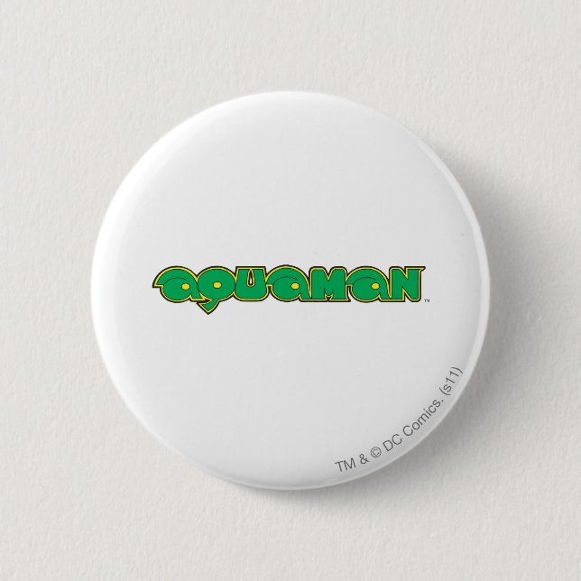 Aquaman Green Logo 2 Inch Round Button (Front)