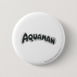 Aquaman Grunge Black Logo 2 Inch Round Button