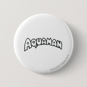 Aquaman Grunge Black Logo 2 Inch Round Button