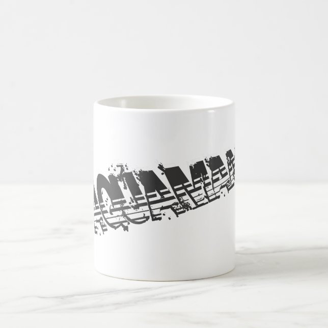 Aquaman Grunge Stripe Logo Coffee Mug (Center)