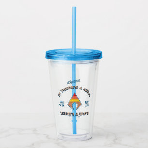 Aquaman If There's A Will There's A Wave Acrylic Tumbler
