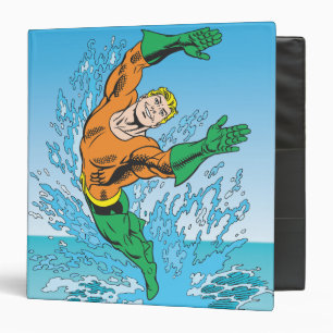 Aquaman Jumps Out of Sea Binder