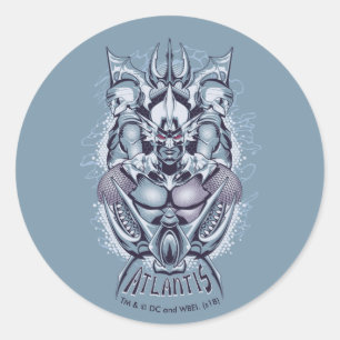 Aquaman   King Orm of Atlantis Graphic Classic Round Sticker