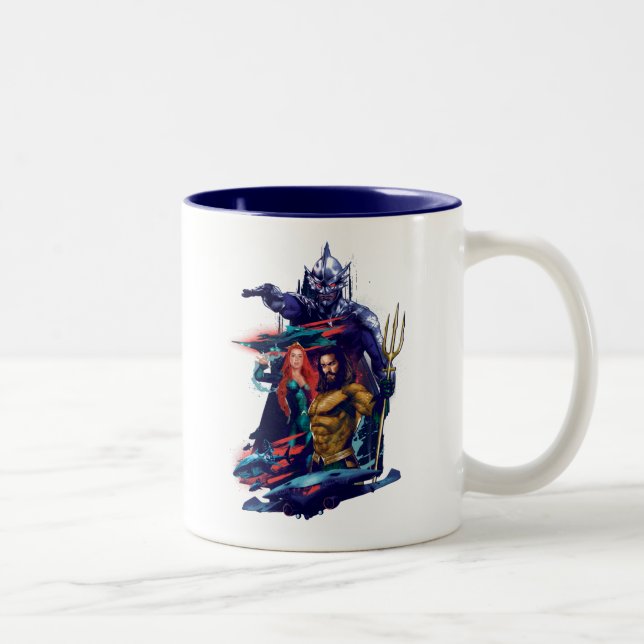 Aquaman | King Orm Versus Mera & Aquaman Two-Tone Coffee Mug (Right)