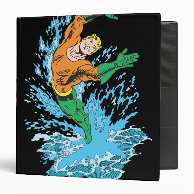 Aquaman Leaps in Wave Binder (Front/Inside)