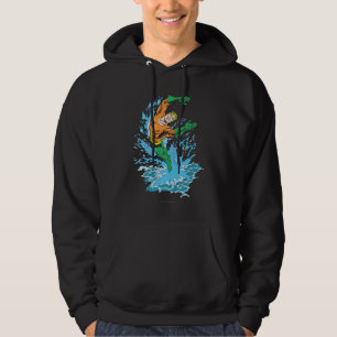Aquaman Leaps in Wave Hoodie