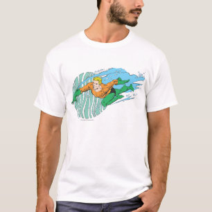 Aquaman Leaps Left T-Shirt