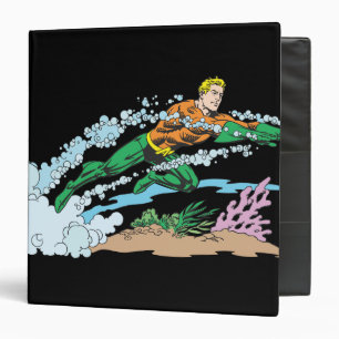 Aquaman Leaps Over Coral Binder
