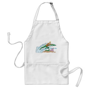 Aquaman Leaps Over Coral Standard Apron
