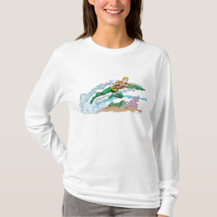 Aquaman Leaps Over Coral T-Shirt