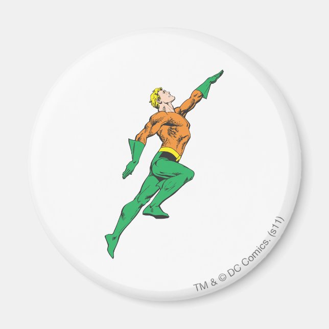 Aquaman Leaps Up Magnet (Front)