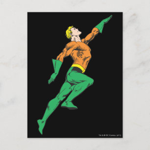 Aquaman Leaps Up Postcard