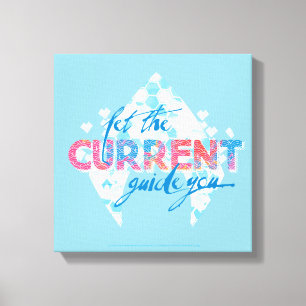 Aquaman   "Let The Current Guide You" Logo Graphic Canvas Print