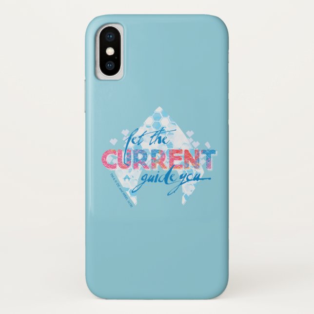 Aquaman | "Let The Current Guide You" Logo Graphic Case-Mate iPhone Case (Back)