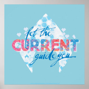 Aquaman   "Let The Current Guide You" Logo Graphic Poster