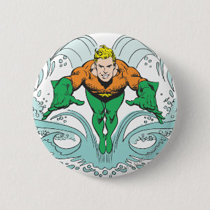 Aquaman Lunging Forward 2 Inch Round Button