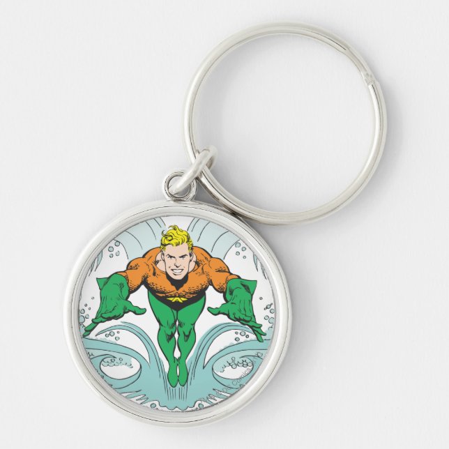 Aquaman Lunging Forward Keychain (Front)
