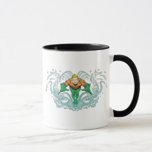 Aquaman Lunging Forward Mug