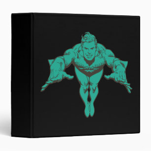 Aquaman Lunging Forward - Teal Binder