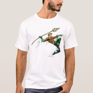 Aquaman Lunging with Spear T-Shirt