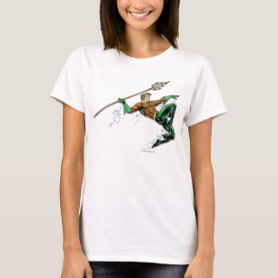Aquaman Lunging with Spear T-Shirt