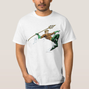 Aquaman Lunging with Spear T-Shirt