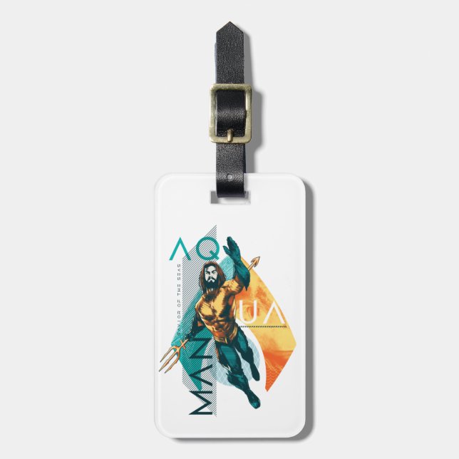 Aquaman | Modernist Aquaman Collage Luggage Tag (Front Vertical)
