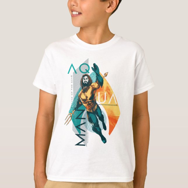 Aquaman | Modernist Aquaman Collage T-Shirt (Front)