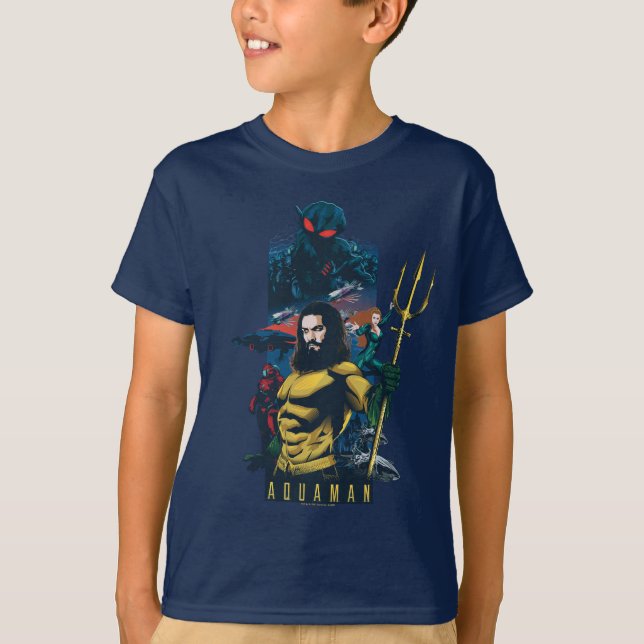 Aquaman | Orin, Mera, and Black Manta Graphic T-Shirt (Front)