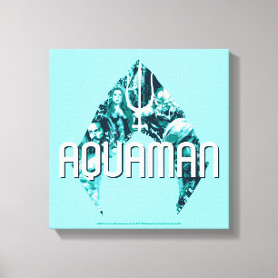 Aquaman   Orin, Mera, Orm & Black Manta In Symbol Canvas Print