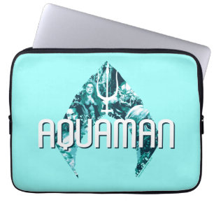 Aquaman Orin, Mera, Orm & Black Manta In Symbol Laptop Sleeve