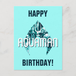 Aquaman   Orin, Mera, Orm & Black Manta In Symbol Postcard