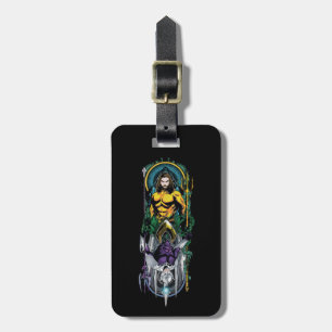 Aquaman   Orin & Orm Reversible Art Nouveau Panel Luggage Tag