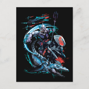 Aquaman   Orm, Black Manta, Tylosaur, & Ships Postcard