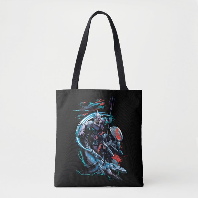 Aquaman | Orm, Black Manta, Tylosaur, & Ships Tote Bag (Front)