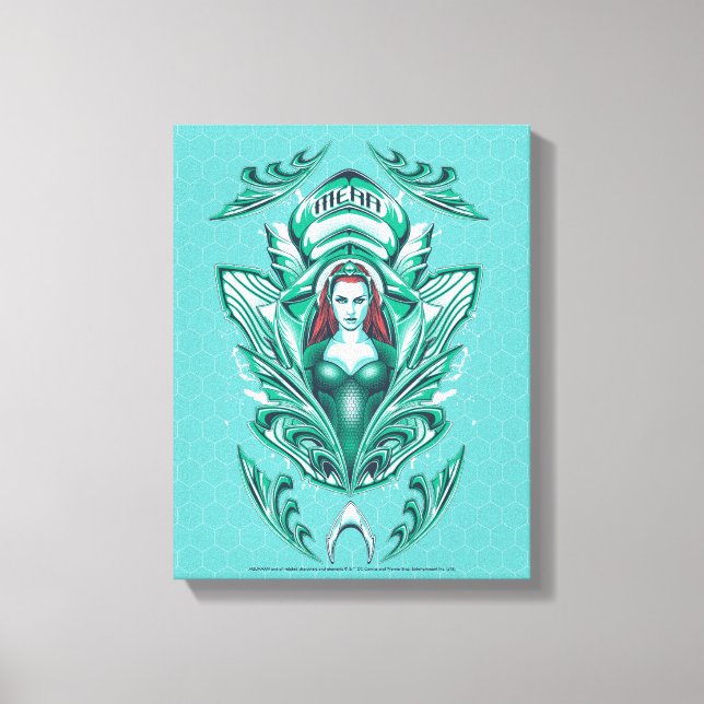 Aquaman | Ornate Mera Graphic Canvas Print (Front)