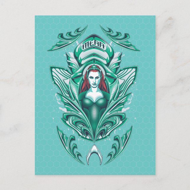 Aquaman | Ornate Mera Graphic Postcard (Front)