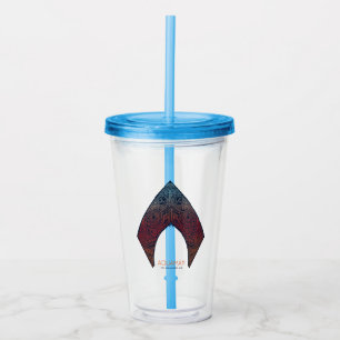 Aquaman   Paisley Aquaman Logo Acrylic Tumbler