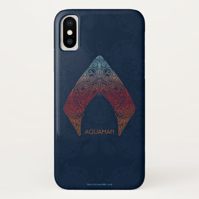Aquaman | Paisley Aquaman Logo Case-Mate iPhone Case (Back)