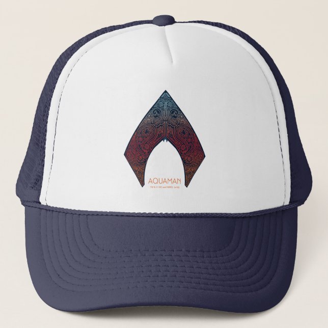 Aquaman | Paisley Aquaman Logo Trucker Hat (Front)