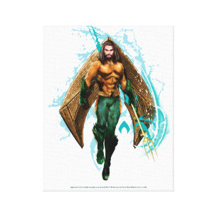 Aquaman   Prince Orin With Aquaman Logo Canvas Print