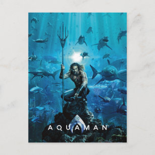 Aquaman   Prince Orin With Aquatic Animals Postcard