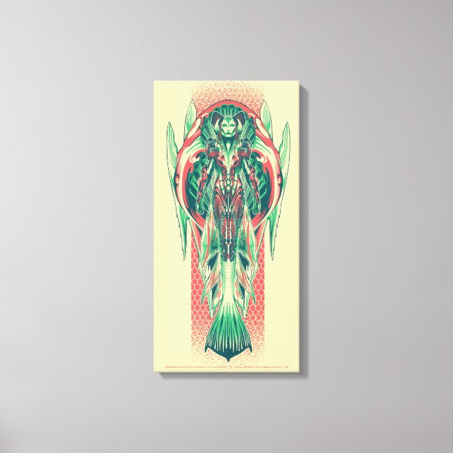 Aquaman | Queen Fisherman Art Nouveau Panel Canvas Print (Front)