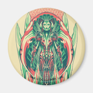 Aquaman   Queen Fisherman Art Nouveau Panel Magnet