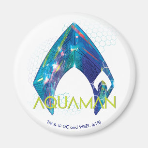 Aquaman   Refracted Aquaman Logo Magnet