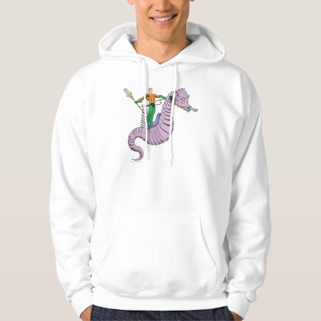 Aquaman Rides Seahorse Hoodie (Front)